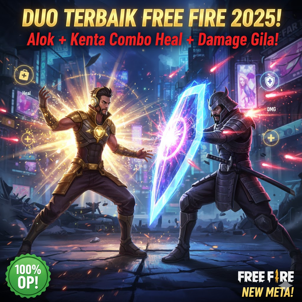 Duo Terbaik Free Fire, Alok + Kenta Combo Heal + Damage Gila!