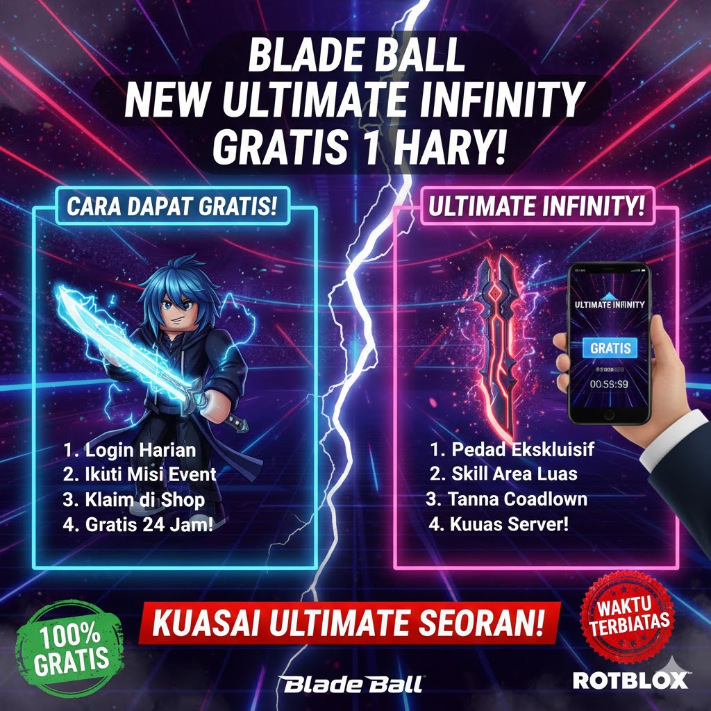 Blade Ball New Ultimate Infinity Gratis 1 Hari!