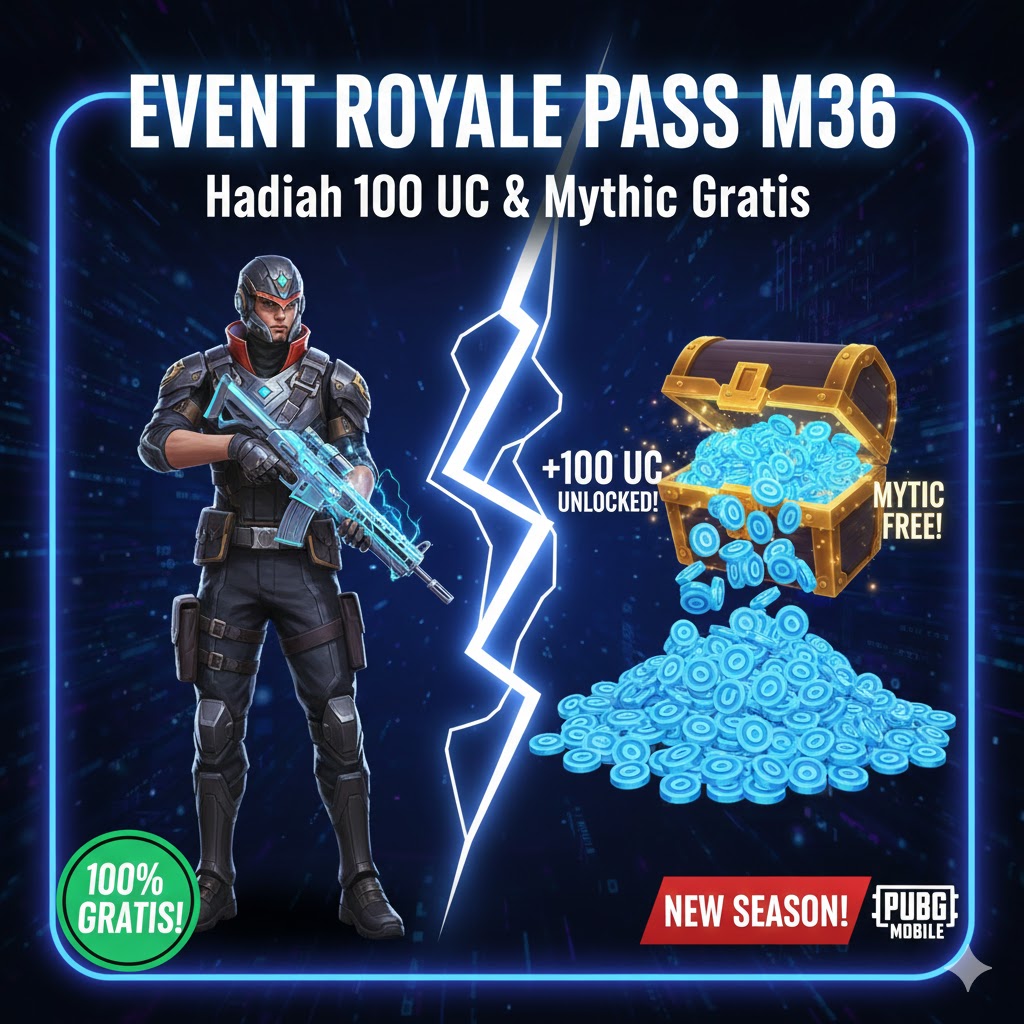 PUBG Mobile Event Royale Pass M36: Cara Dapat 100 UC & Mythic Gratis 2025 – Grind Mudah!
