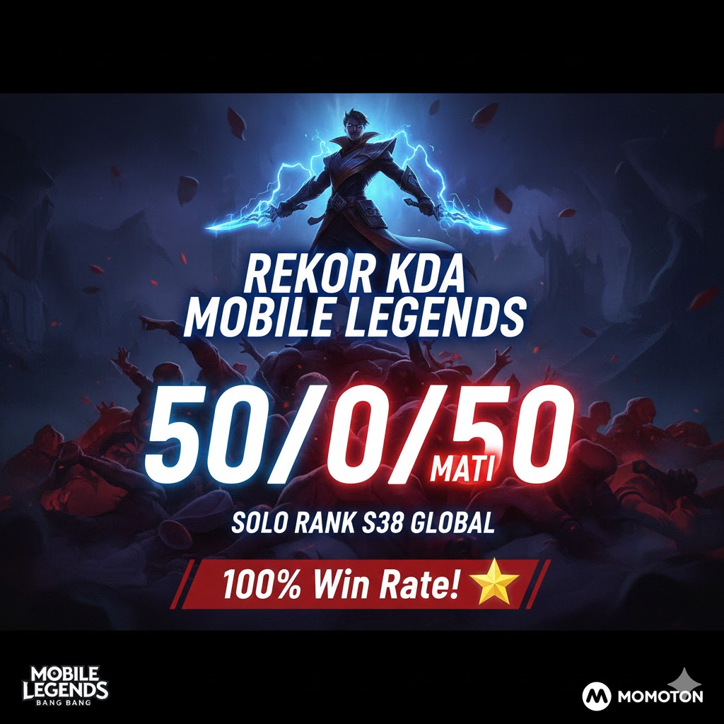 Rekor KDA Mobile Legends: 50 Kill 0 Mati Solo Rank Gila!