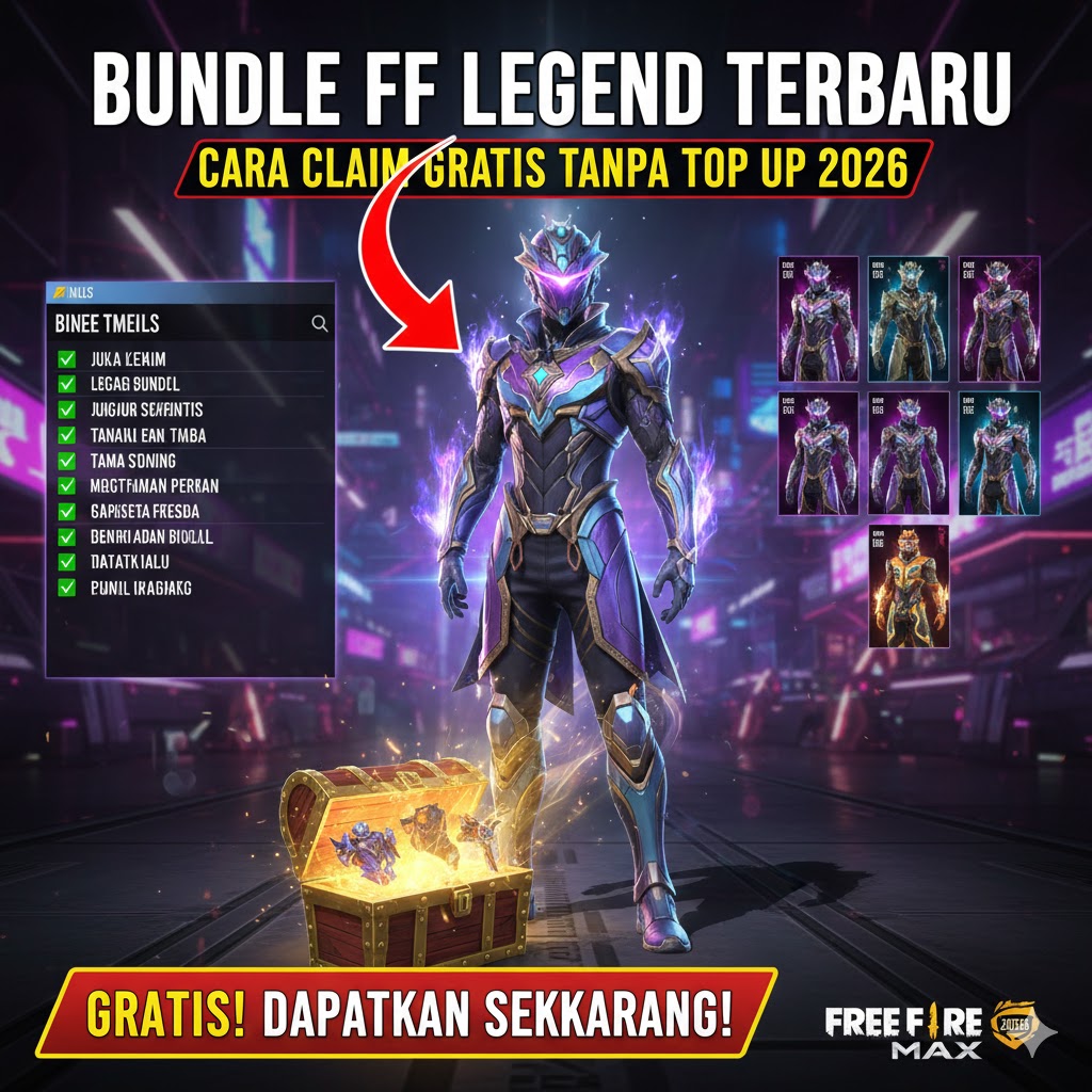 Bundle FF Legend Terbaru: Cara Claim Gratis Tanpa Top Up 2026