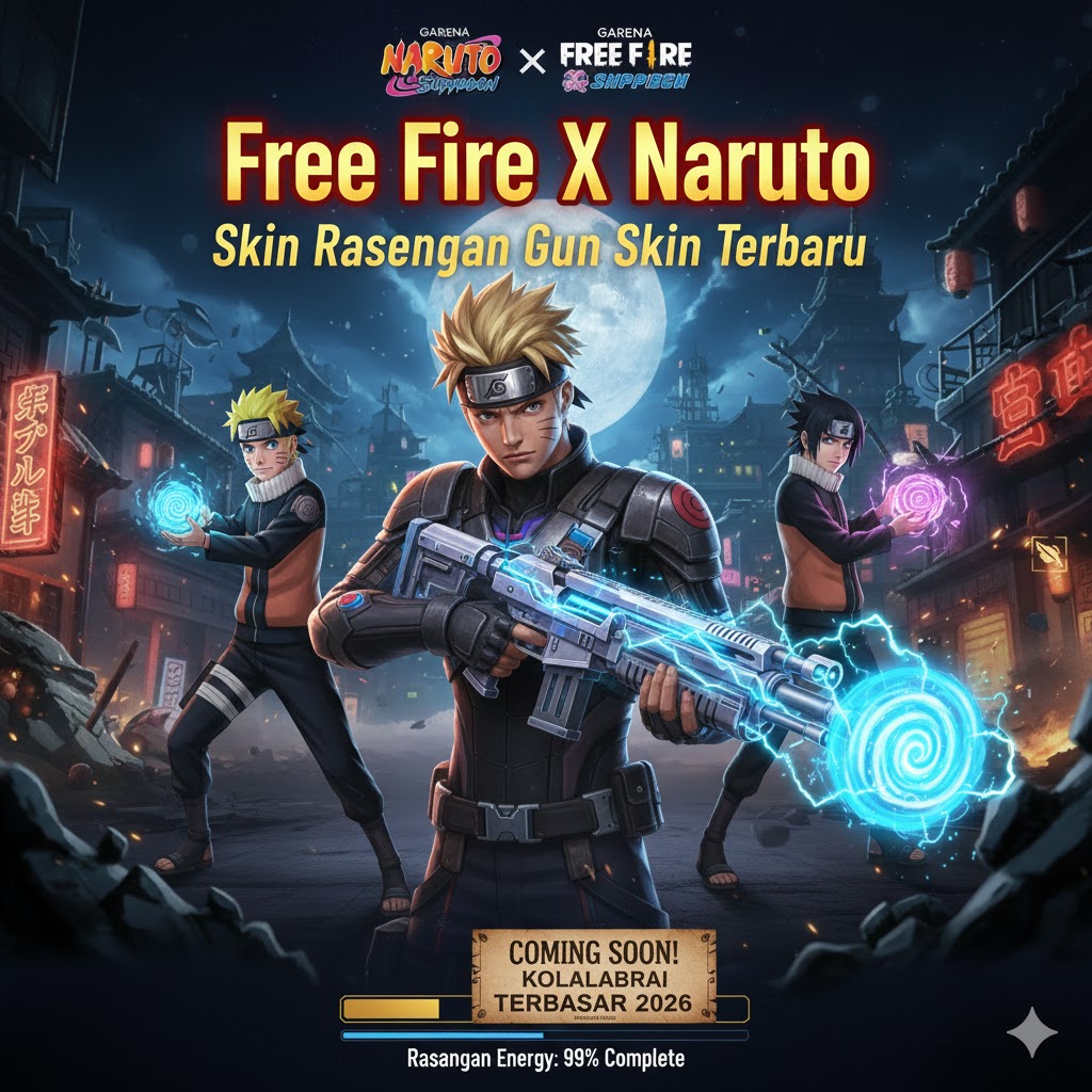 Free Fire X Naruto: Skin Rasengan Gun Skin Terbaru OP di OB44 2026!