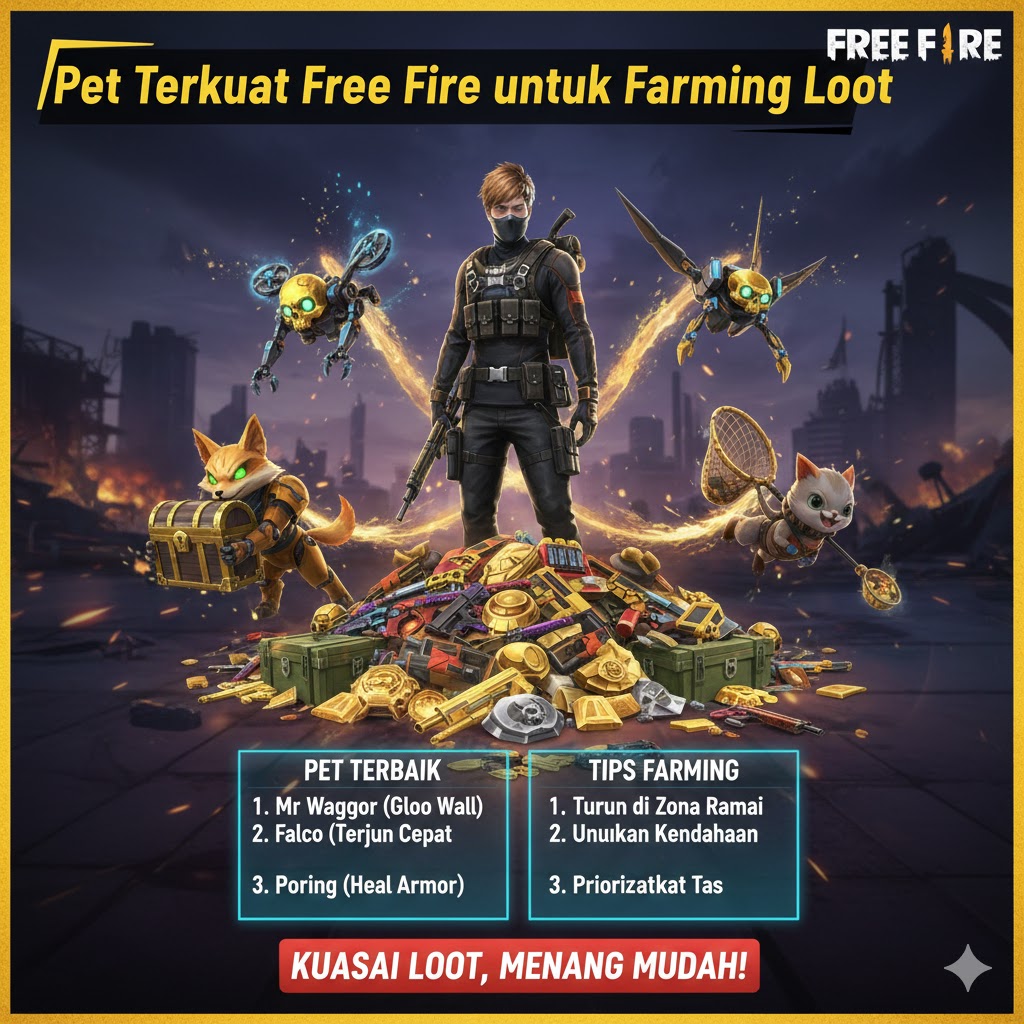 Pet Terkuat Free Fire untuk Farming Loot Cepat 2026!