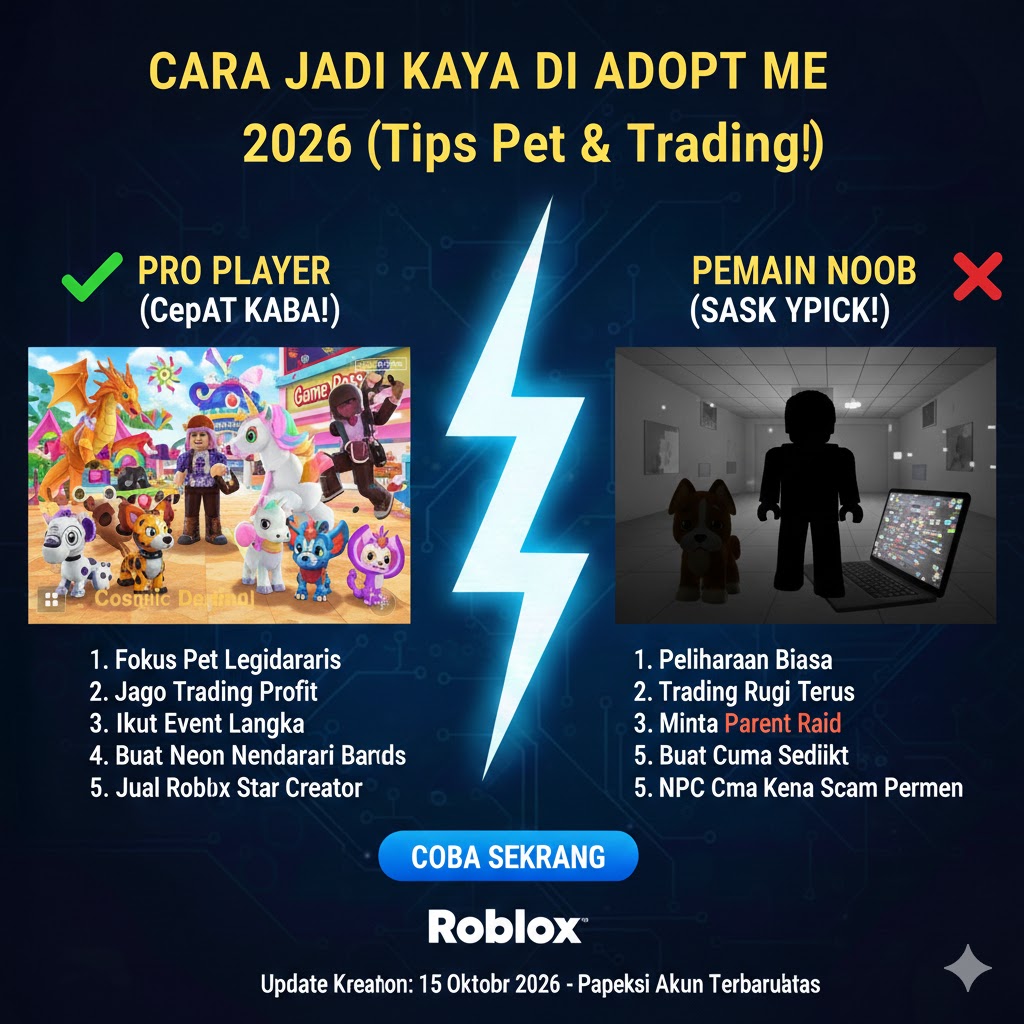 Cara Jadi Kaya di Adopt Me Roblox 2026 (Tips Pet & Trading)!