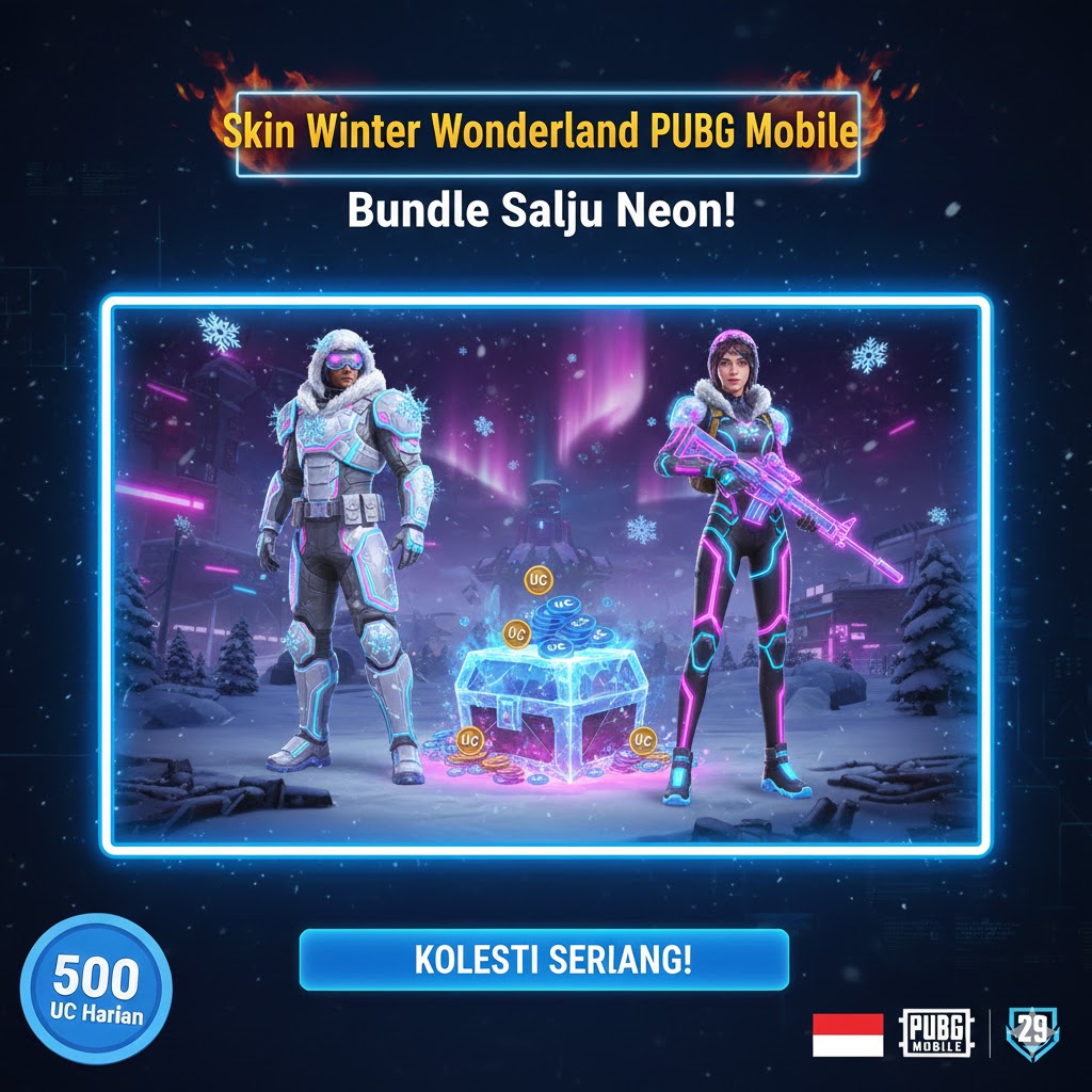 Skin Winter Wonderland PUBG Mobile: Bundle Salju Neon!