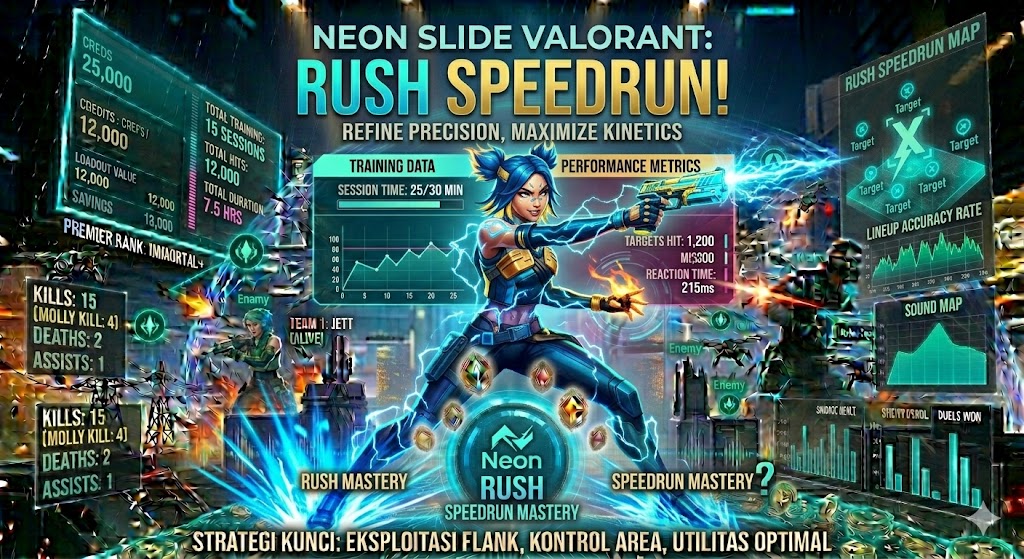 Neon Slide Valorant: Rush Speedrun Booyah 2026!