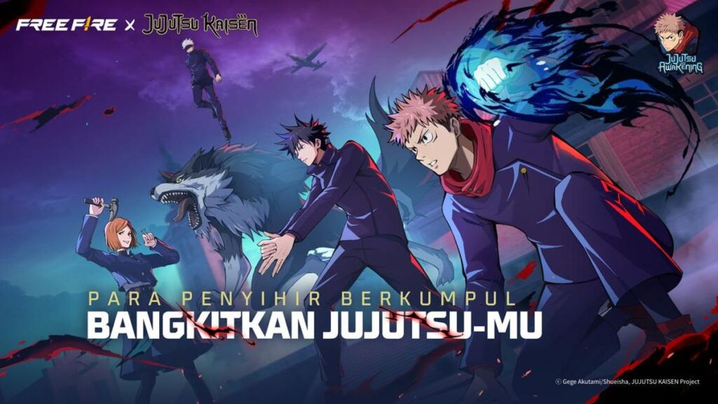 Kolaborasi Free Fire dengan Jujutsu Kaisen Resmi Hadir, Ini Reward yang Bisa Didapat